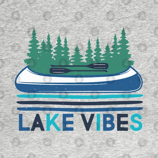 Lake Vibes Canoe in the Woods by SharksOnShore